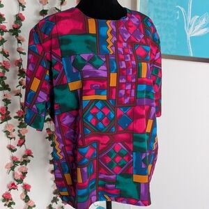 Colorful Geometric Women's Blouse